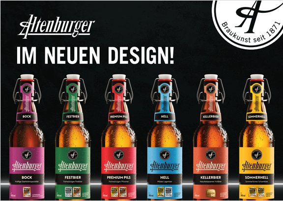  Altenburger Bier im neuen Design und bewährtem Geschmack