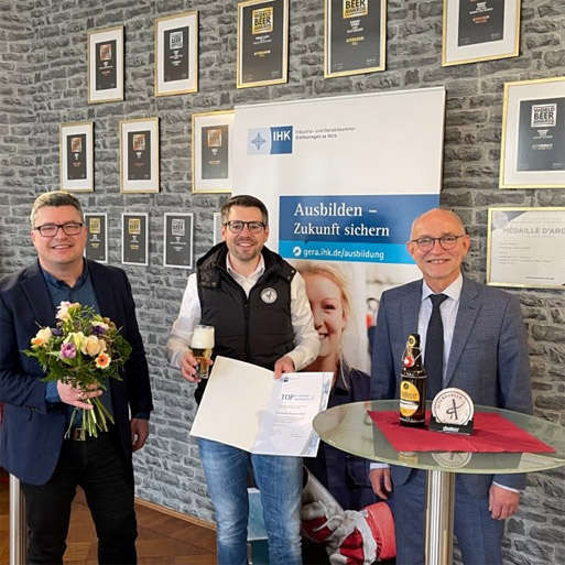 Altenburger Brauerei ist TOP-Ausbildungsunternehmen der IHK Ostthüringen 2022