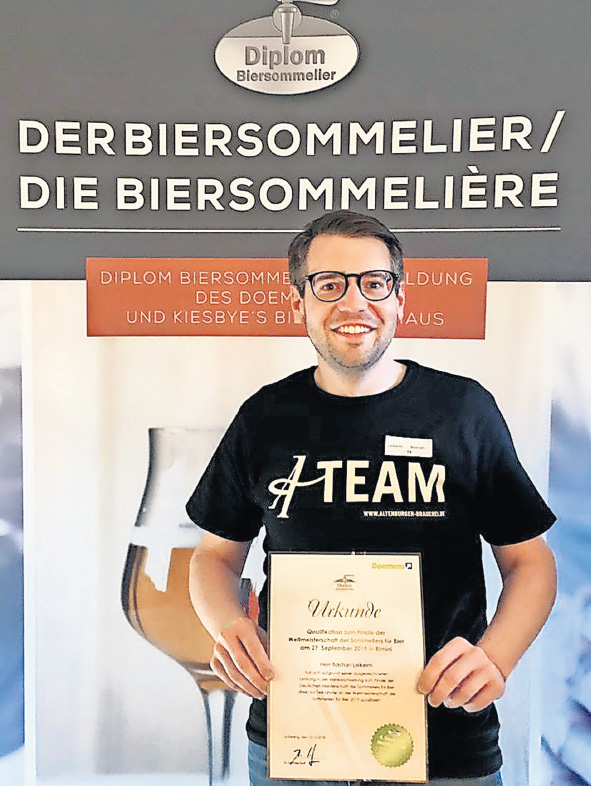 Bastian Leikeim ist am 6. Oktober in München als offizieller Teilnehmer der Biersommelier-WM in Rimini 2019 ausgewählt worden.